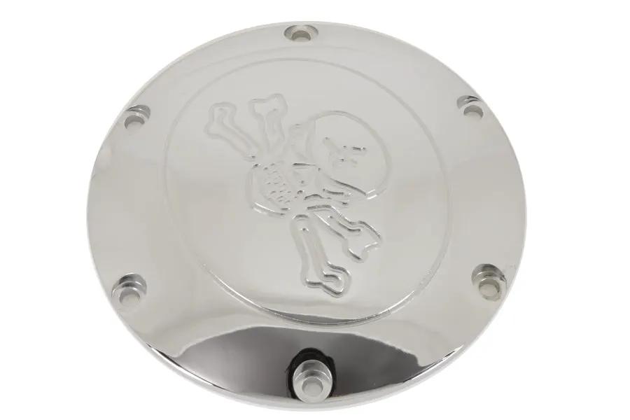 V-Twin Chrome Skull with Cross Bones Derby Cover for Harley Davidson XL (2004-2013) by V-Twin