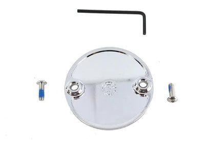 V-Twin M8 Ignition System Cover with Skull Design in Chrome for Harley Davidson FLT and FXST Models by V-Twin