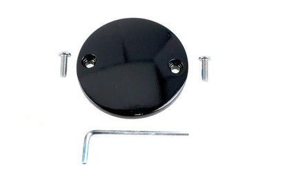 V-Twin M8 Ignition System Cover with Smooth Gloss Black Finish for Harley Davidson FLT and FXST Models by V-Twin