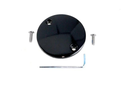 V-Twin M8 Ignition System Cover with Smooth Gloss Black Finish for Harley Davidson FLT and FXST Models by V-Twin