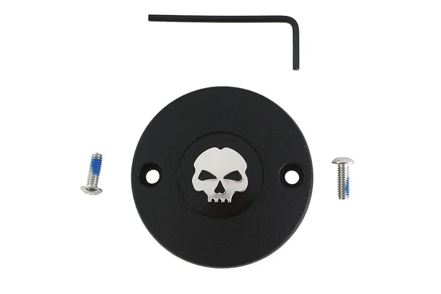 V-Twin M8 Ignition System Cover with Skull Design for Harley Davidson FLT and FXST Models by V-Twin