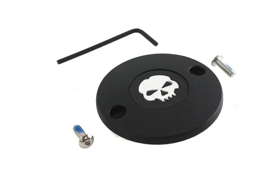 V-Twin M8 Ignition System Cover with Skull Design for Harley Davidson FLT and FXST Models by V-Twin