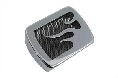 V-Twin Chrome Coil Cover with Flame Accent for Harley Davidson FXST (1984-1993) – Part 63098B3 by V-Twin