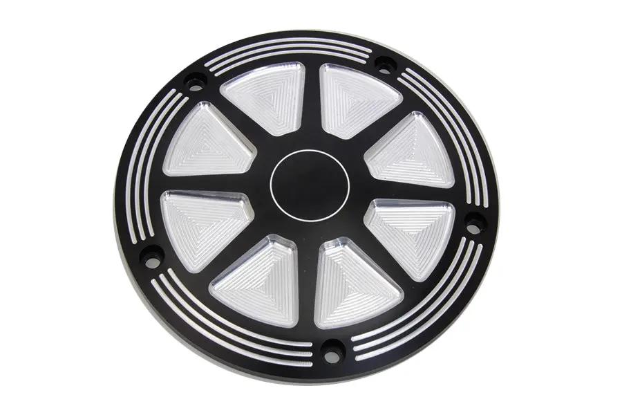 V-Twin Black Contrast Derby Cover for Harley Davidson FLST - Part #78089 by V-Twin