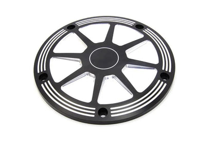 V-Twin Black Contrast Derby Cover for Harley Davidson FLST - Part #78089 by V-Twin