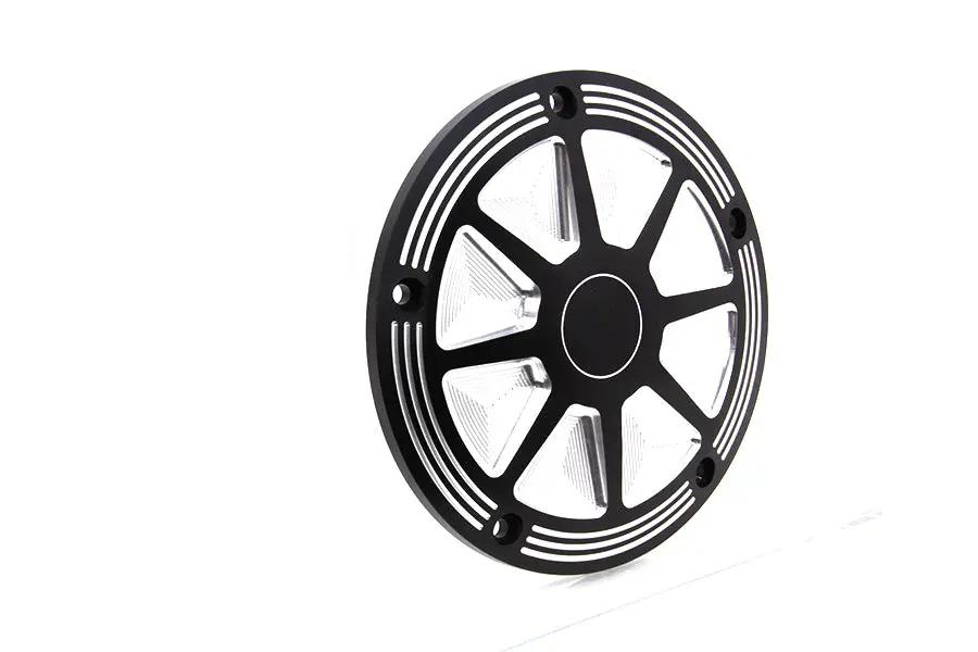 V-Twin Black Contrast Derby Cover for Harley Davidson FLST - Part #78089 by V-Twin