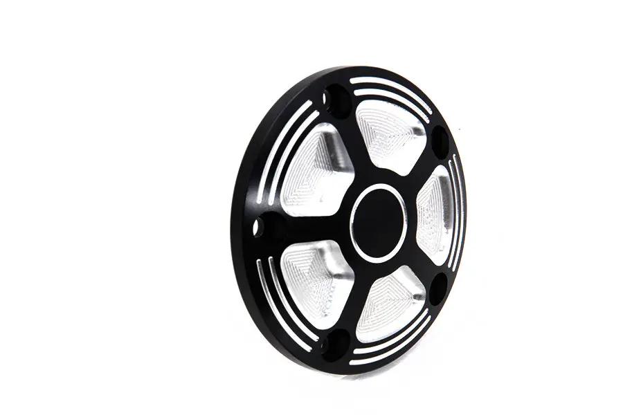 V-Twin Black Contrast 5-Hole Ignition Point Cover for Harley Davidson FX Models (Part #78096) by V-Twin