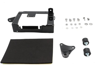 V-Twin Black Battery Carrier Kit for Harley Davidson FLH Models Part #19405B by V-Twin