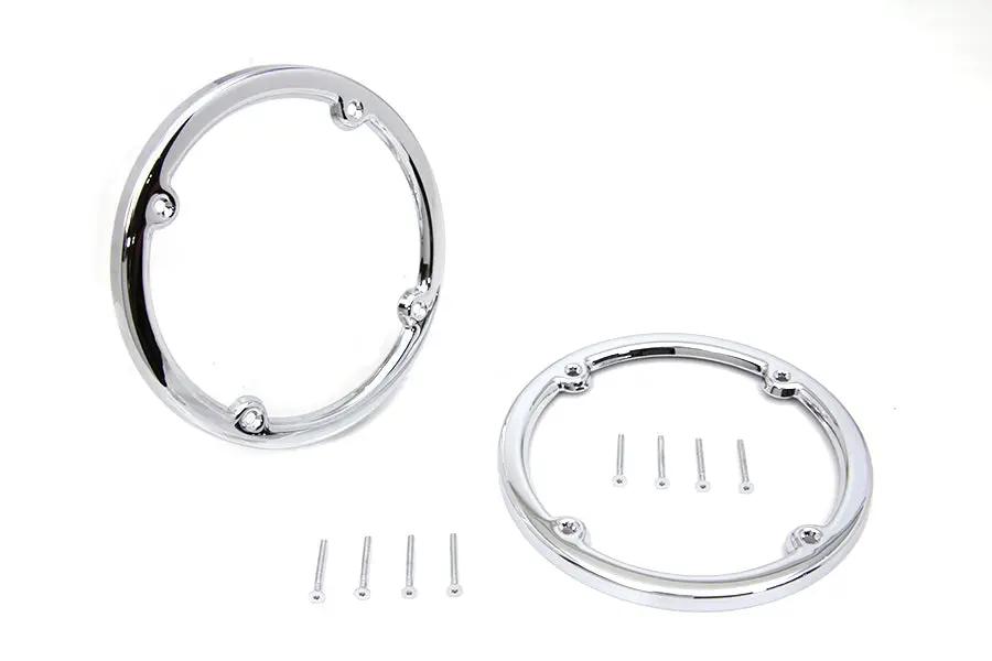 V-Twin Chrome Rear Tour-Pak Speaker Trim Set for Harley Davidson FLHTCU (1998-2007) by V-Twin