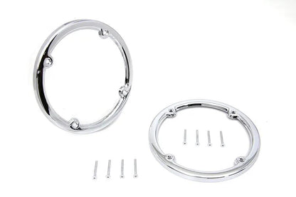V-Twin Chrome Rear Tour-Pak Speaker Trim Set for Harley Davidson FLHTCU (1998-2007) by V-Twin