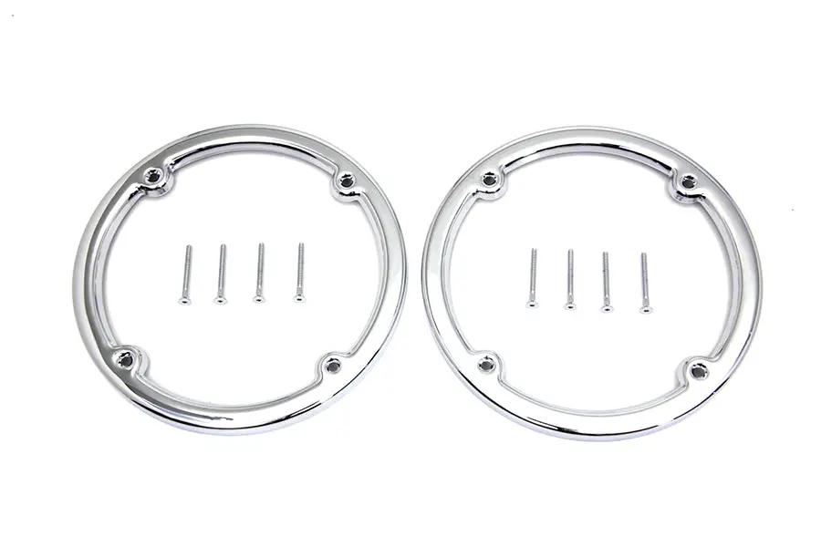 V-Twin Chrome Rear Tour-Pak Speaker Trim Set for Harley Davidson FLHTCU (1998-2007) by V-Twin