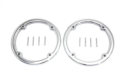 V-Twin Chrome Rear Tour-Pak Speaker Trim Set for Harley Davidson FLHTCU (1998-2007) by V-Twin