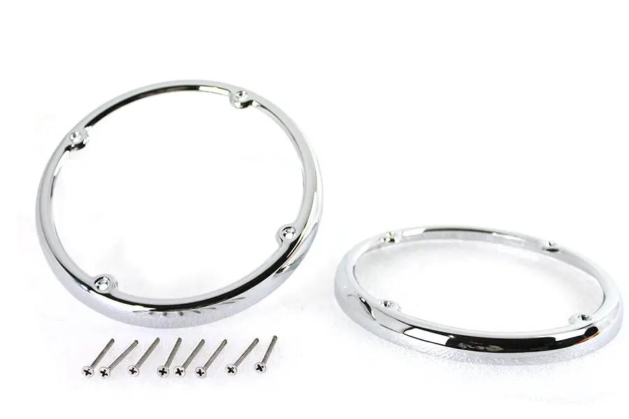 V-Twin Chrome Rear Tour-Pak Speaker Trim Set for Harley Davidson FLHTCU (2014-2023) by V-Twin