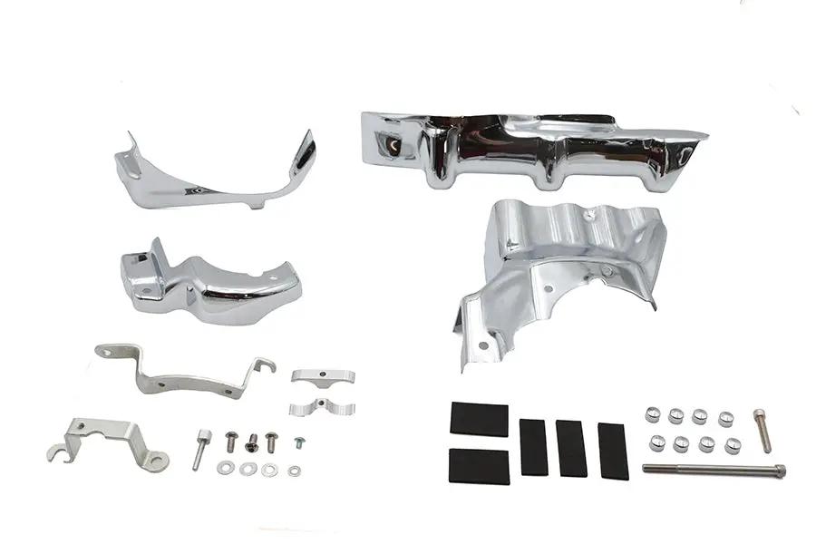 V-Twin Transmission Interface and Inner Primary Cover Chrome for Harley Davidson FXST & FLST Models by V-Twin