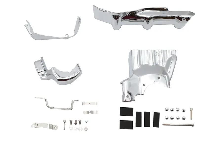 V-Twin Transmission Interface and Inner Primary Cover Chrome for Harley Davidson FXST & FLST Models by V-Twin