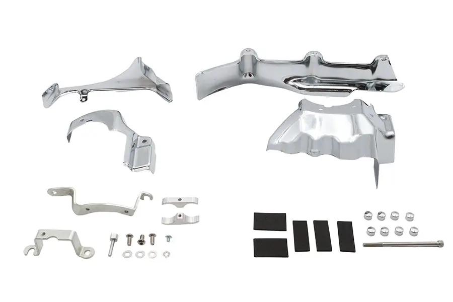 V-Twin Transmission Interface and Inner Primary Cover Chrome for Harley Davidson FXST & FLST Models by V-Twin