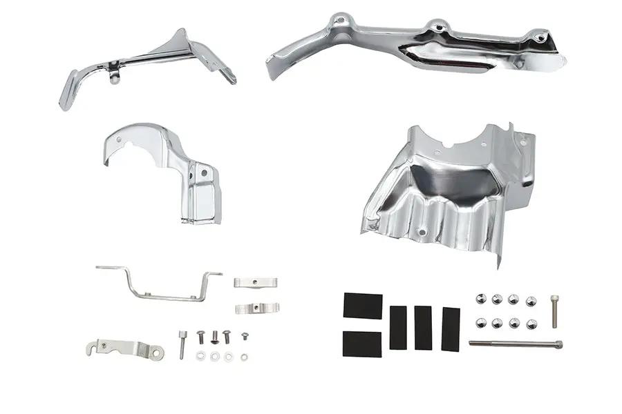 V-Twin Transmission Interface and Inner Primary Cover Chrome for Harley Davidson FXST & FLST Models by V-Twin