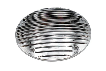 V-Twin Finned Derby Cover Chrome for Harley Davidson – Inner Diameter 7-1/4 Inches by V-Twin