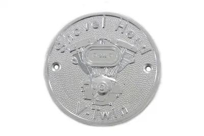 V-Twin Shovelhead Ignition System Cover with Silver Patina for Harley Davidson FL (1970-1979) by V-Twin