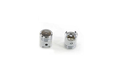 V-Twin Part 99-6224 Piston Design Tire Valve Stem Cover Set