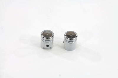 V-Twin Part 99-6224 Piston Design Tire Valve Stem Cover Set