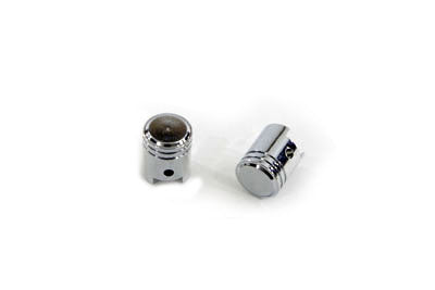 V-Twin Part 99-6224 Piston Design Tire Valve Stem Cover Set
