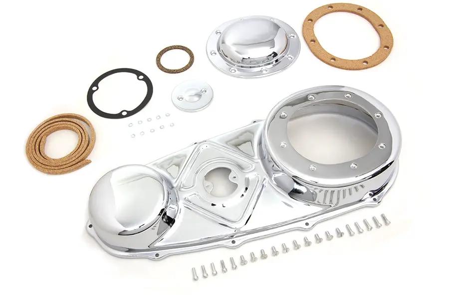V-Twin Chrome Outer Primary Cover Kit for Harley Davidson FL Models by V-Twin