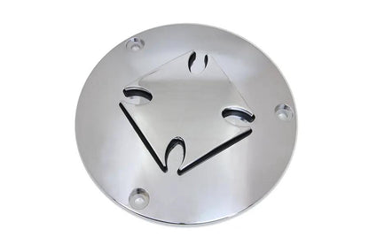 V-Twin Iron Cross Raised Primary Derby Cover Chrome Billet for Harley Davidson FL (1970-1979) by V-Twin