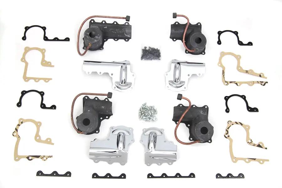 V-Twin Lower Valve Spring Cup Set Parkerized for Harley Davidson Knucklehead Models by V-Twin