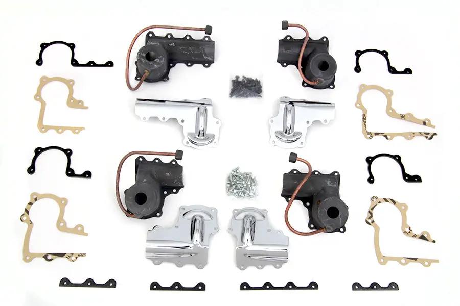 V-Twin Lower Valve Spring Cup Set Parkerized for Harley Davidson Knucklehead Models by V-Twin