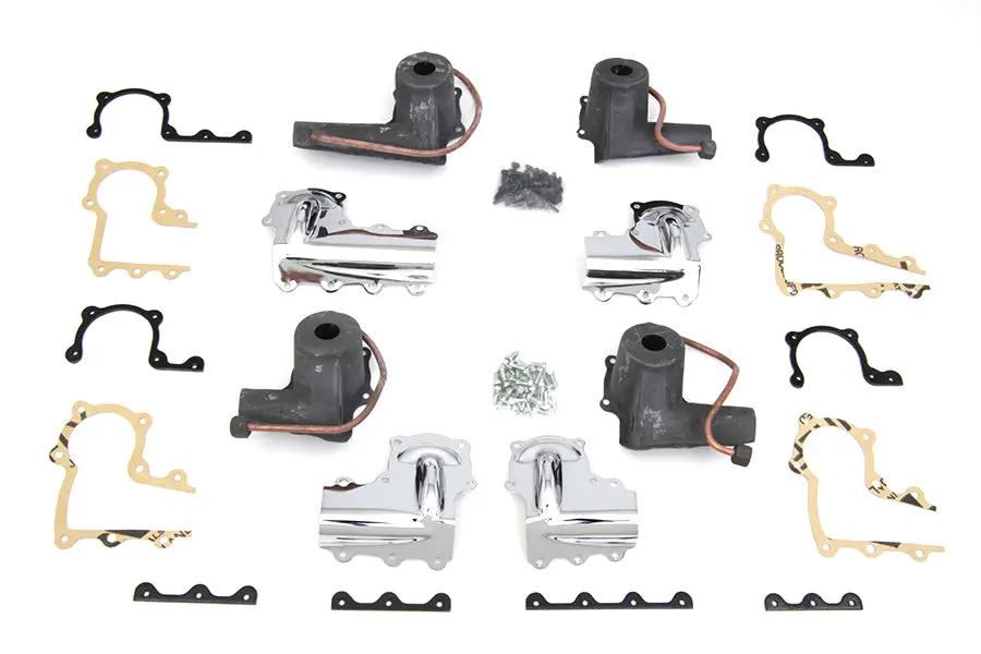 V-Twin Lower Valve Spring Cup Set Parkerized for Harley Davidson Knucklehead Models by V-Twin