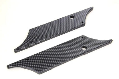 V-Twin Wyatt Gatling Saddlebag Face Plate for Harley Davidson FLT - Black Aluminum with Carbon Fiber Look by V-Twin