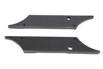 V-Twin Wyatt Gatling Saddlebag Face Plate for Harley Davidson FLT - Black Aluminum with Carbon Fiber Look by V-Twin