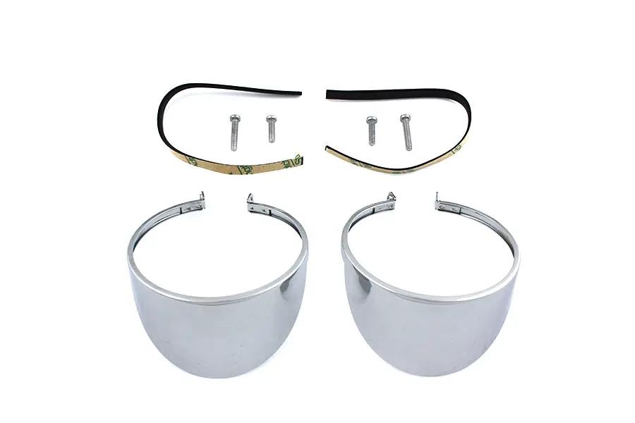 V-Twin Chrome Turn Signal Lamp Visor for Harley Davidson FLT (Fits 1986-1995 Models) by V-Twin