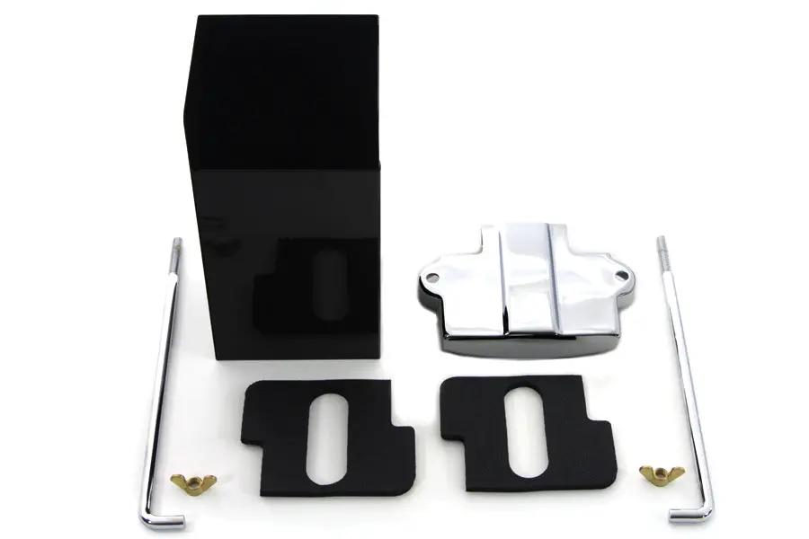 V-Twin Battery Extension Box Kit - 8-3/16 Inch Height for Wrap Around Oil Tanks by V-Twin