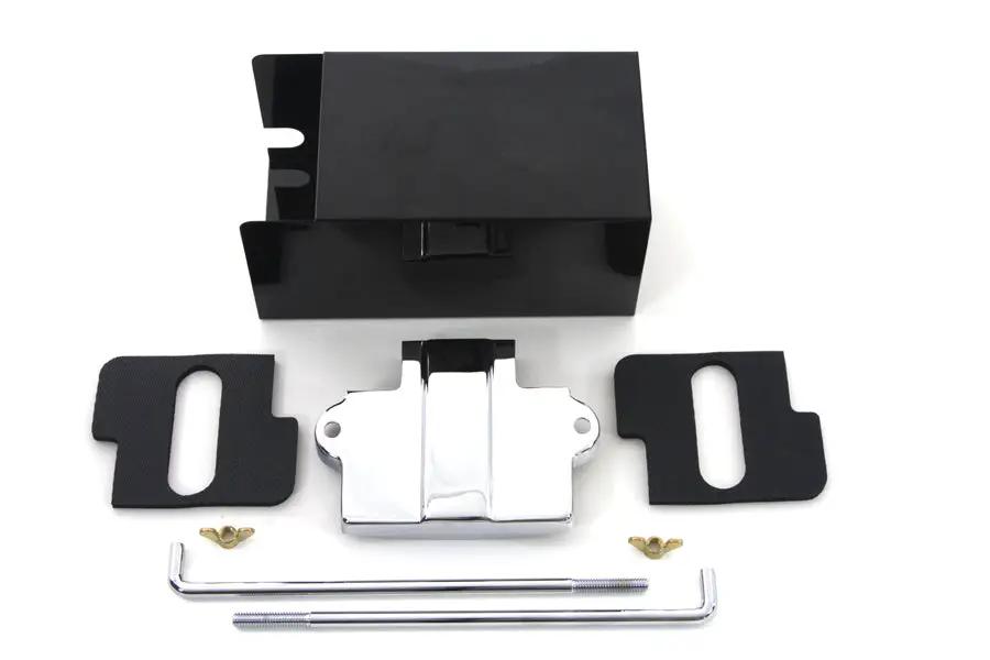 V-Twin Battery Extension Box Kit - 8-3/16 Inch Height for Wrap Around Oil Tanks by V-Twin