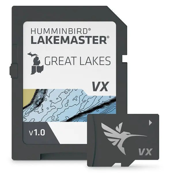 Humminbird Lakemaster VX Great Lakes MicroSD Card - Detailed Maps with Advanced Features