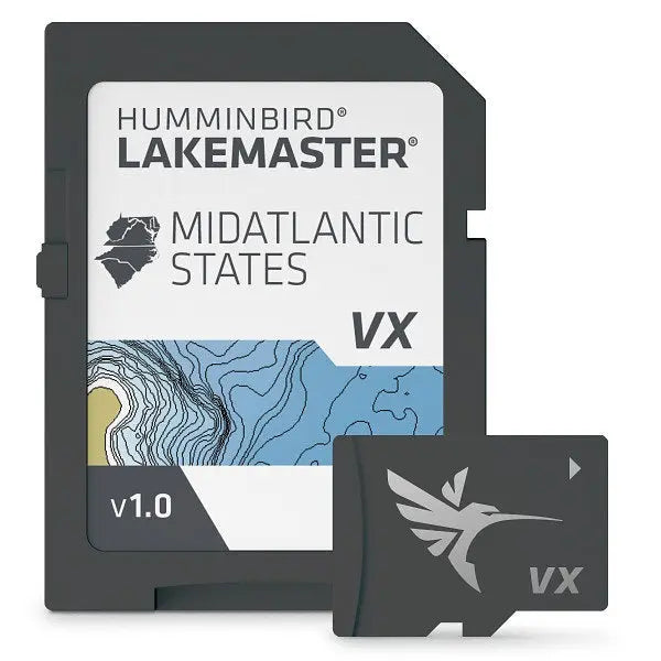 Humminbird Lakemaster VX Mid-Atlantic States microSD Card for Advanced Lake Mapping
