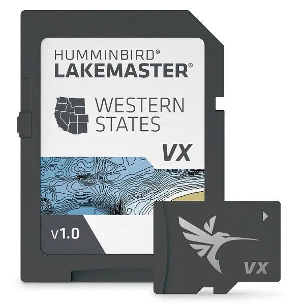 Humminbird Lakemaster VX West States microSD Card for Enhanced Lake Mapping