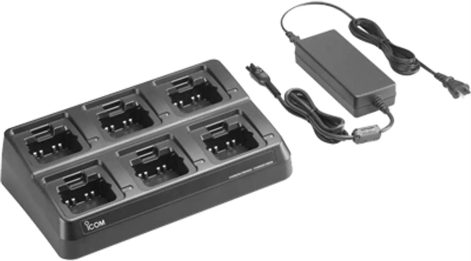 Icom BC-214-1 6-Gang Battery Charger with USA AC Adapter for BP-283, BP-284, BP-290 Batteries by Icom
