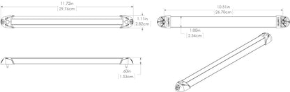 Lumitec RAIL2 12in Rail Light Spectrum RGBW LED Brushed Finish 12/24v
