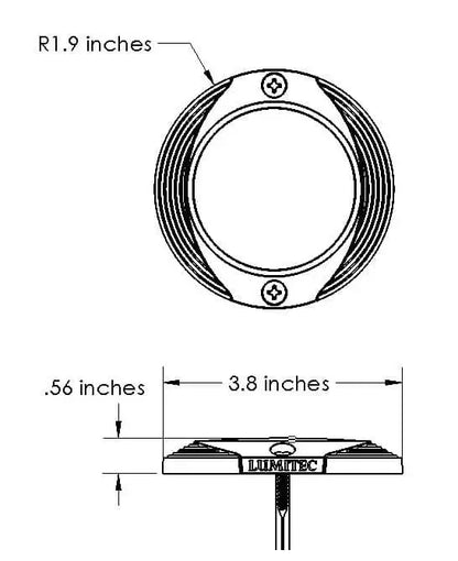 Lumitec Scallop Pathway Light Spectrum Cool White 10-30vDC Bronze Housing