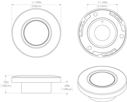 Lumitec Orbit Down Light W/B/R LED Brushed Finish