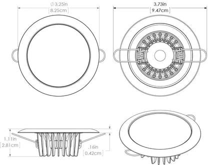 Lumitec Mirage Down Light Model 113199 with Warm White LEDs and RGBW Spectrum Options