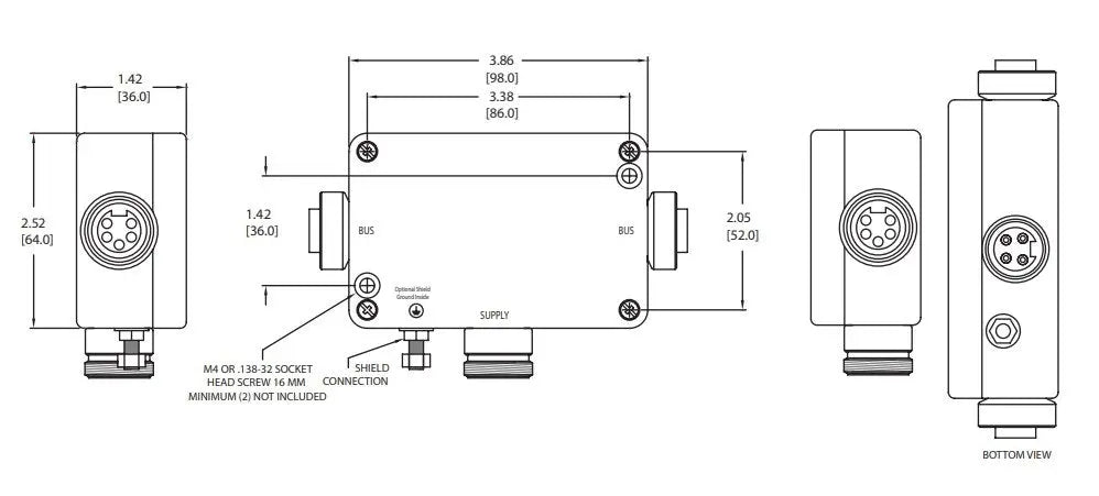 Maretron NF-NM4P-NF Mini Powertap Female-Female with Fuses