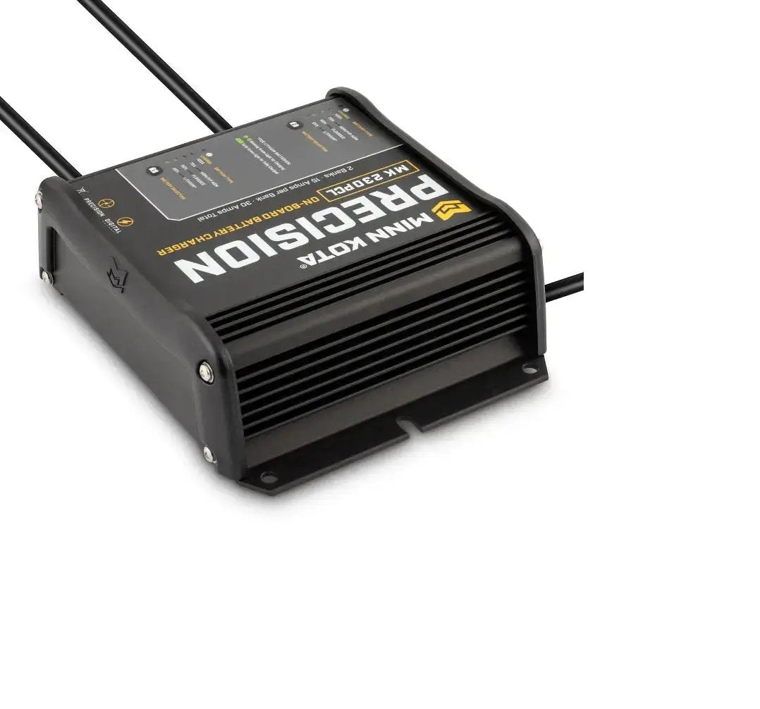Minn Kota MK230PCL Precision Charger 2 Bank 15 Amps With 8.5ft AC Power Cable by Minn Kota