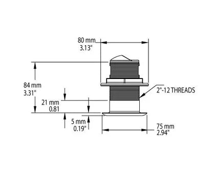 Simrad B150M 20 Degree Tilt Thru Hull 9-Pin
