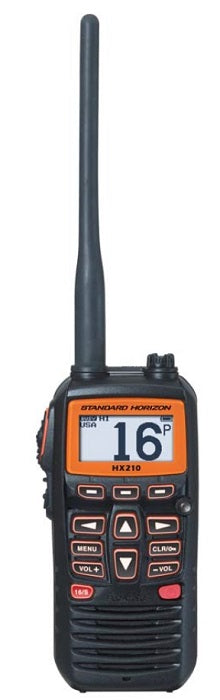 Standard Horizon HX210 Handheld Marine VHF Radio with Floating and Waterproof Design