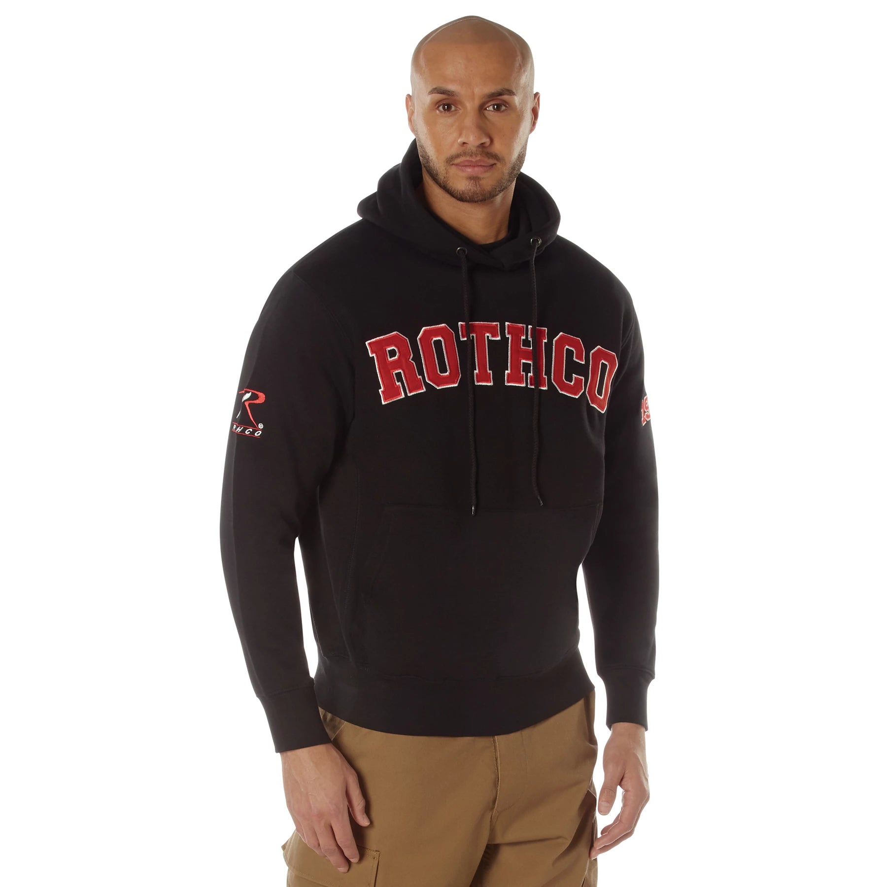 Rothco 1953 Embroidered Every Day Hoodie Size Large – Comfortable Fleece Pullover with Active Stretch Side Panels