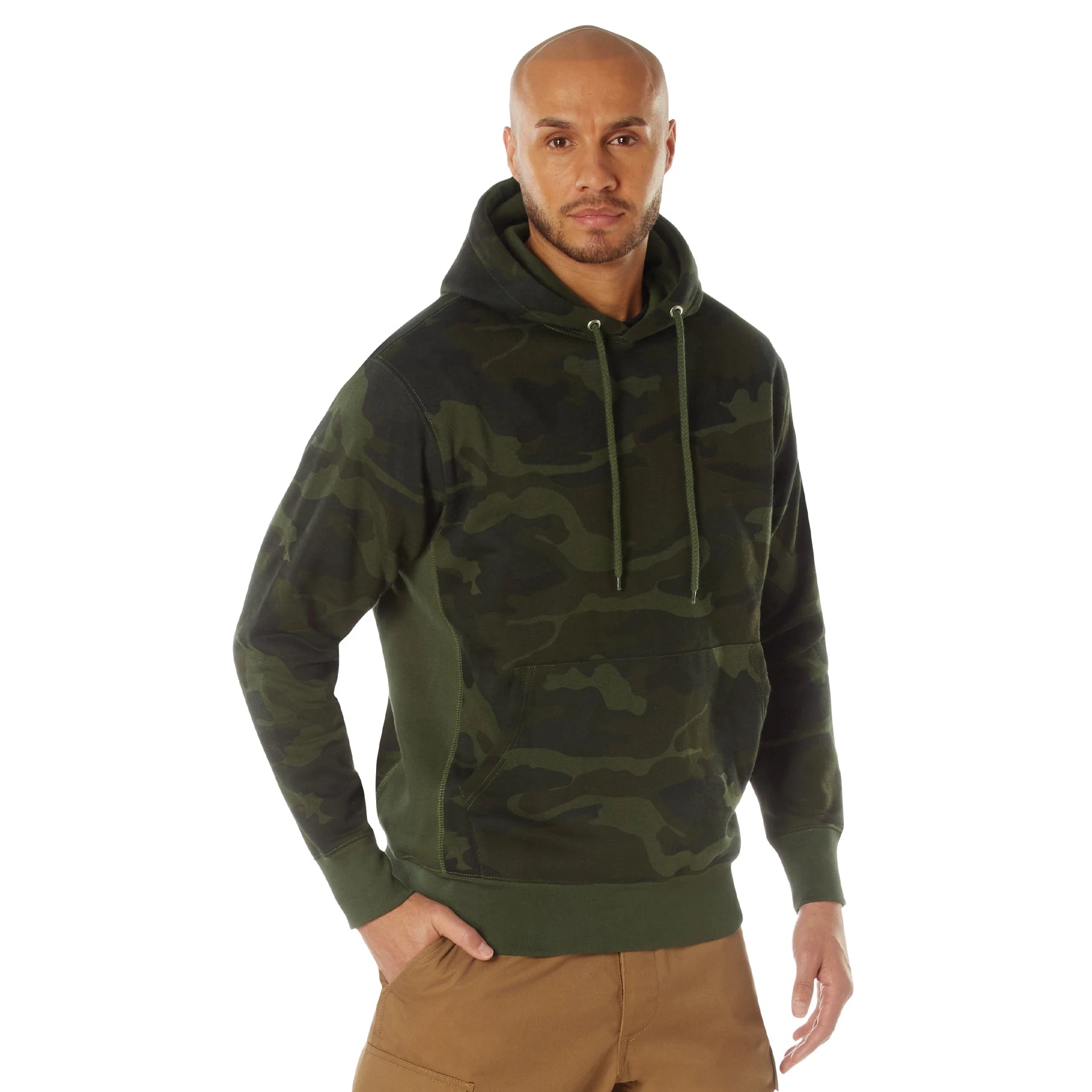 Rothco Every Day Pullover Hooded Sweatshirt in Midnight Woodland Camo - Size Small